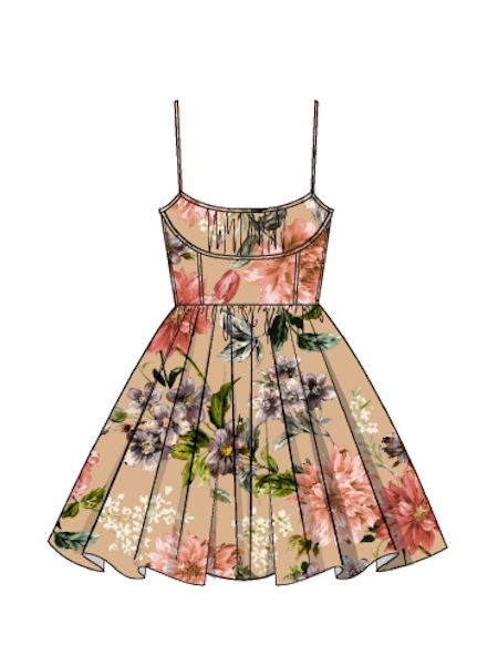 Cara Cara Alba Mini Dress Margaux Bloom Ginger