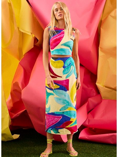 Hunter Bell Lynne Skirt Stroke of Spring