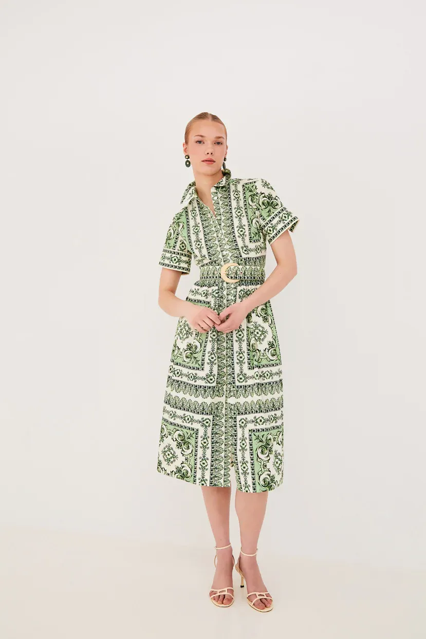 Cara Cara Malena Dress Hudson Scarf Mint