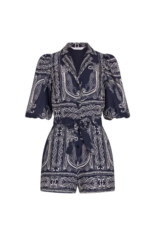 Amanda Uprichard Lucia Romper Navy