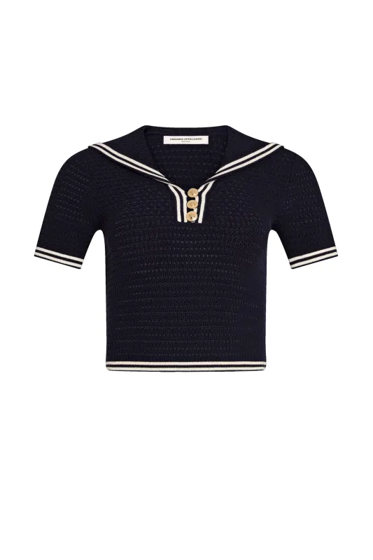 Amanda Uprichard Monique Top Navy/ Ivory