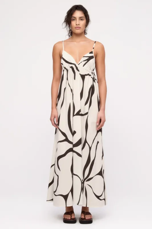 ZULU &amp; ZEPHYR COTTON DRESS CREAM FLOWER