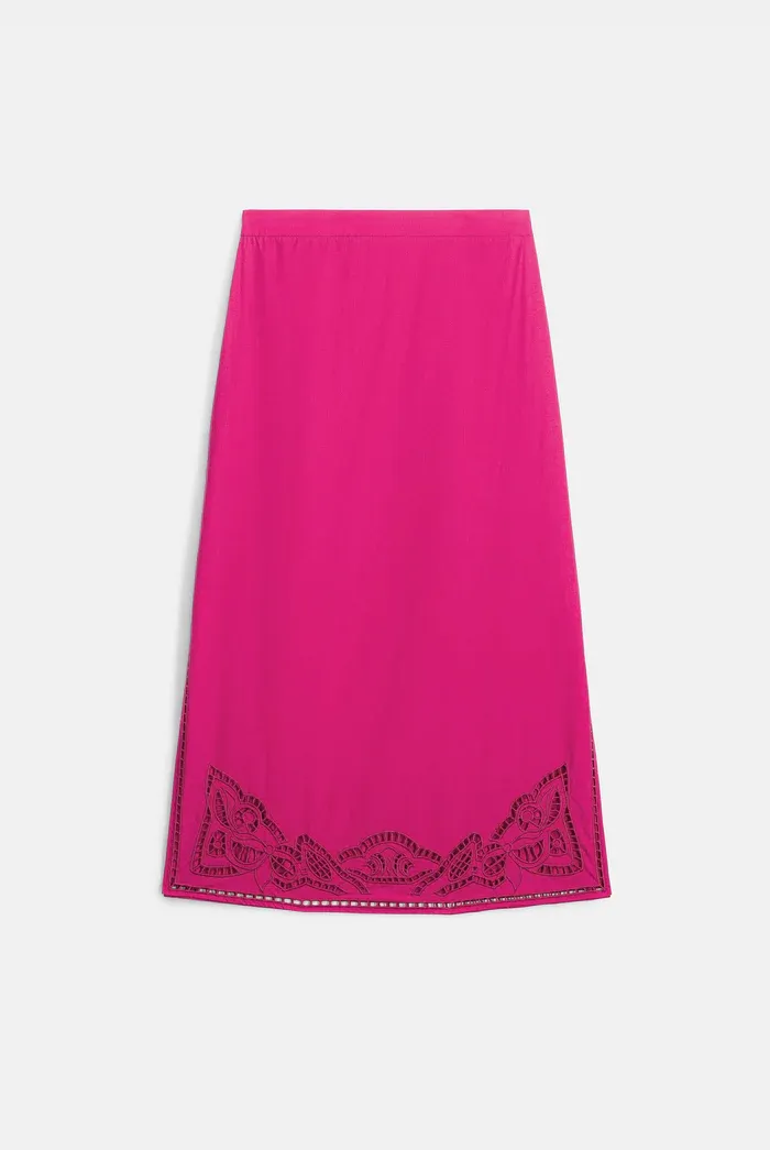 LOUISE MISHA MIDI SKIRT AMARANTE FUCHSIA