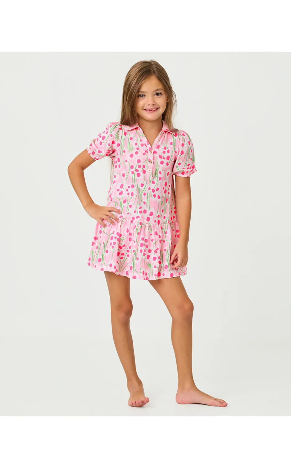 LILLY PULITZER MINI BINGLEY DRESS CONCH SHELL LIL SUNNY DAISIES