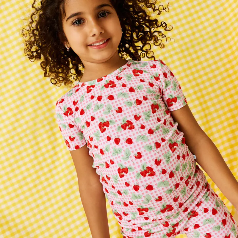Posh Peanut Sweet Strawberries - Short Pajama Set