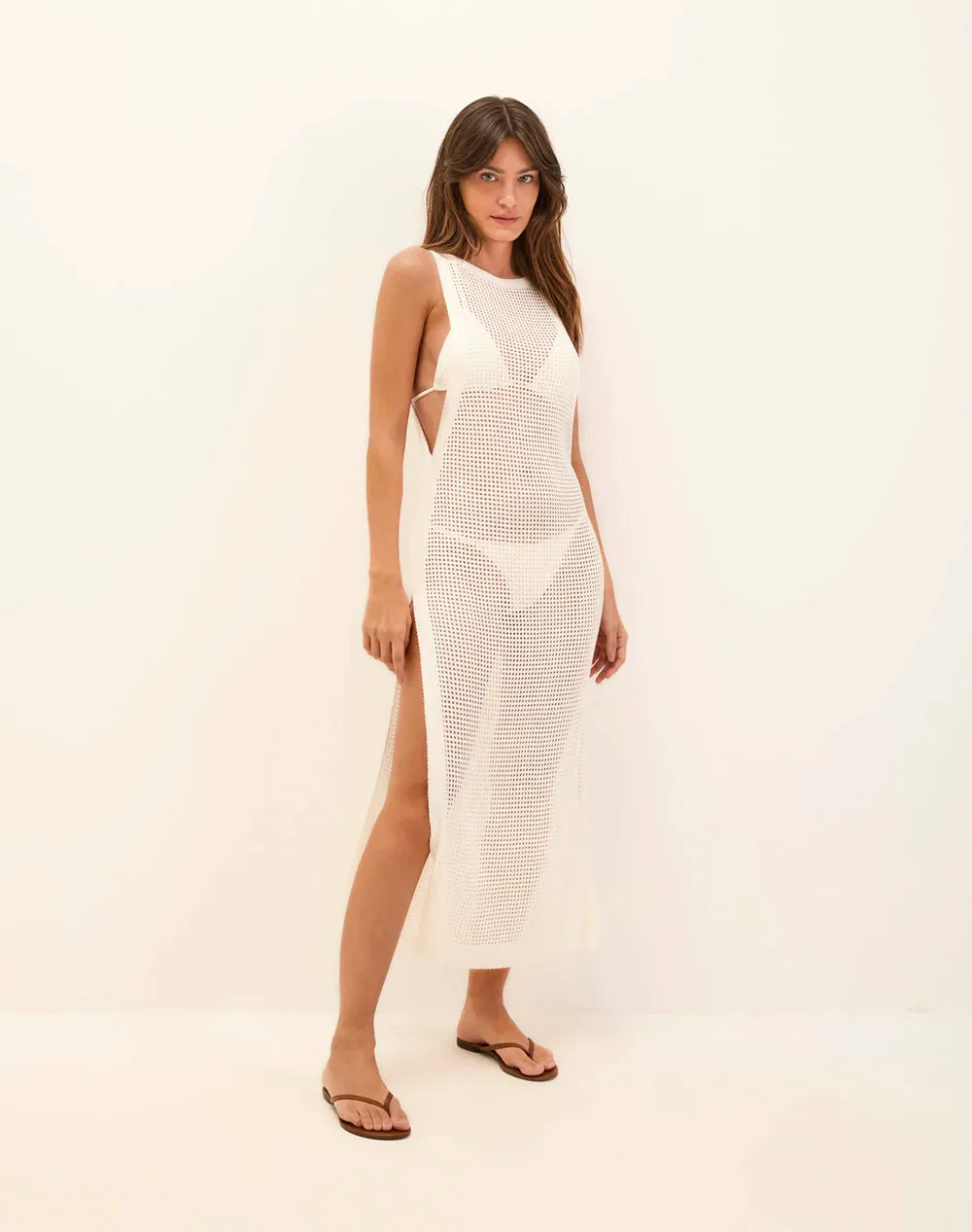 VIX KNIT HANNA LG COVER UP - OFF WHITE