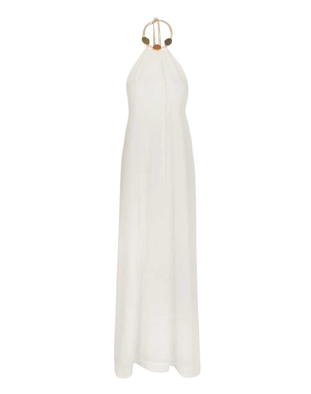 VIX AIDEN DETAIL LONG DRESS - OFF WHITE