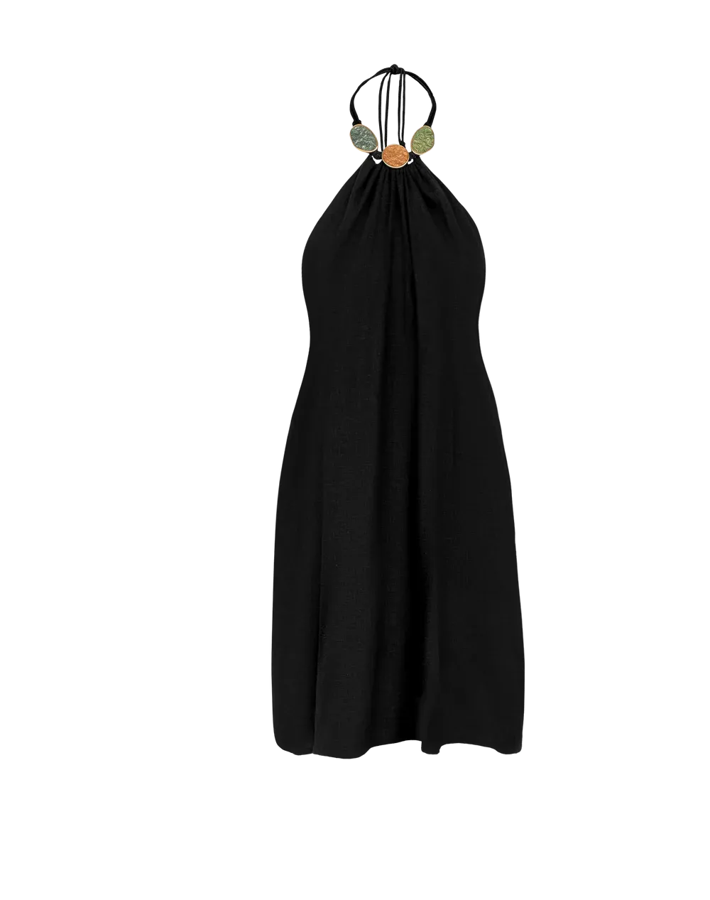 VIX AIDEN DTL SHORT DRESS - BLACK