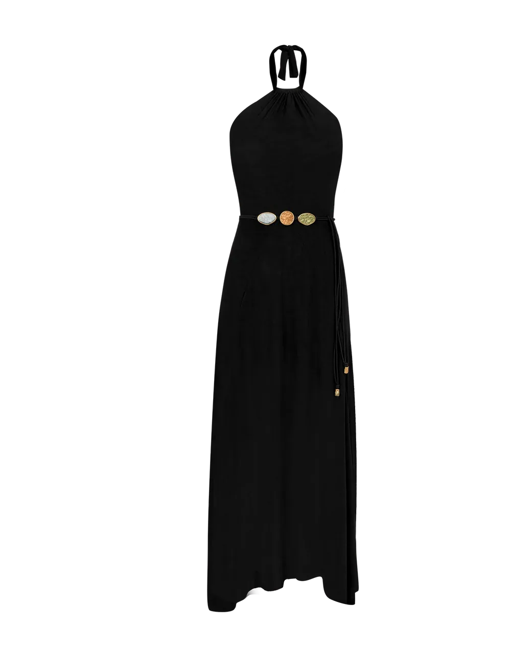 VIX LELIA DETAIL LONG DRESS - BLACK