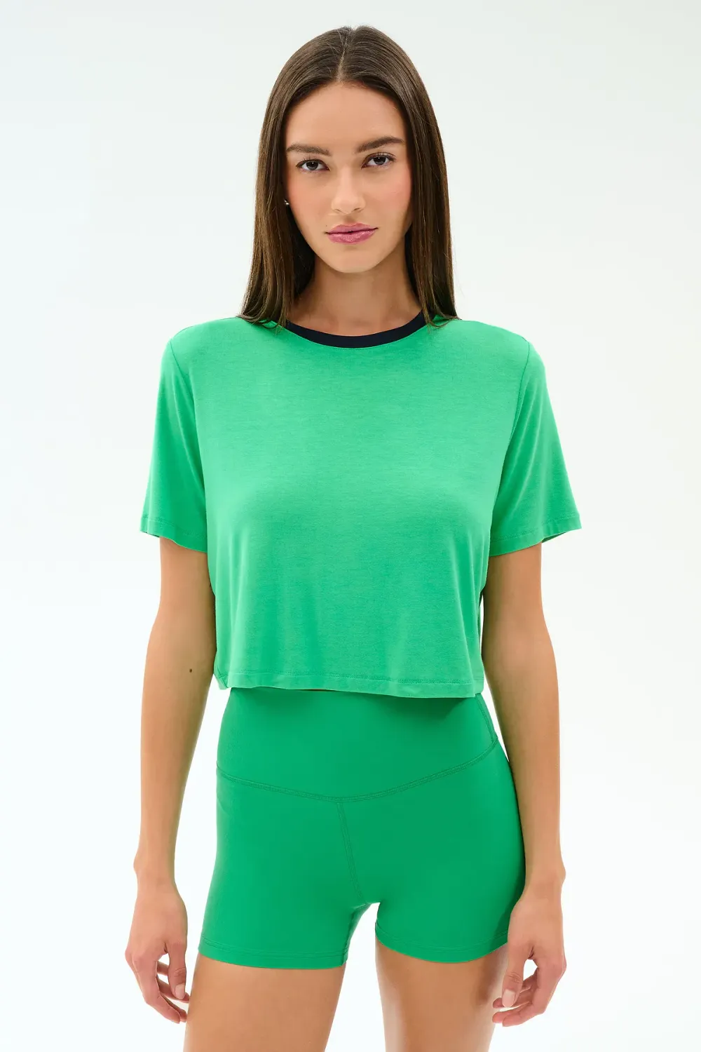 SPLITS 59DJUNA CROP RINGER SPEARMINT/INDIGO