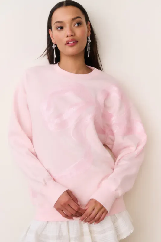 LOVE SHACK FANCY PALO PULLOVER WISTFUL PINK