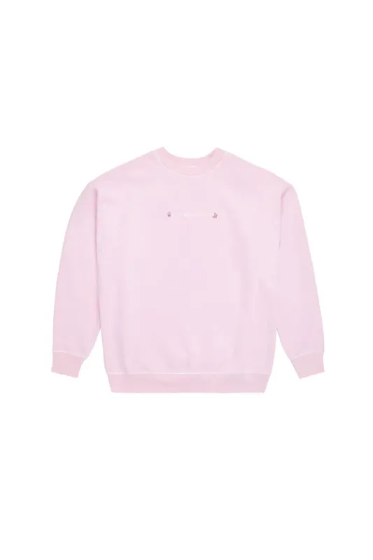 LOVE SHACK FANCY PALO PULLOVER POWDER PINK