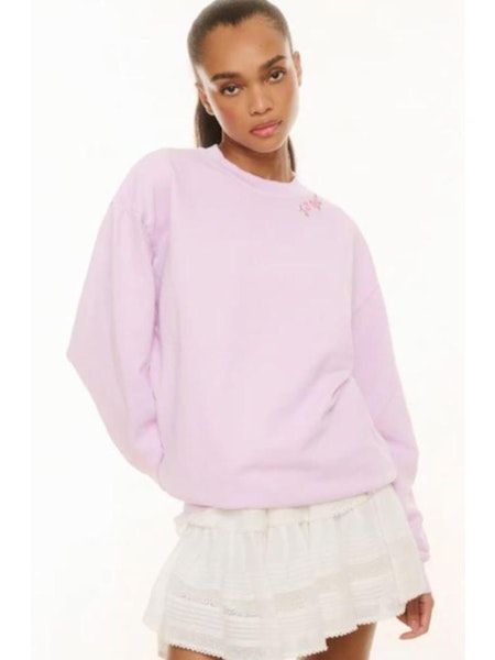 LOVE SHACK FANCY PALO PULLOVER LAVENDER MIST