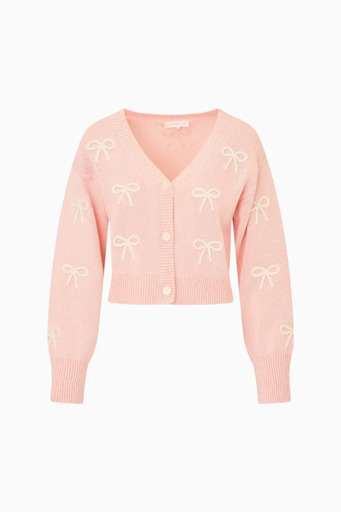 LOVE SHACK FANCY FRANCETTE CARDIGAN PETAL MERINGUE