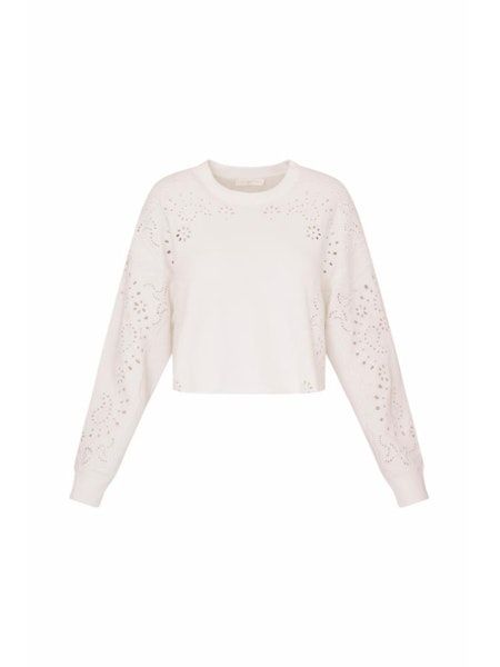 LOVE SHACK FANCY LALO PULLOVER TRUE WHITE