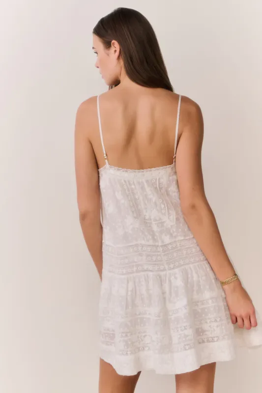 LOVE SHACK FANCY VIONETT DRESS WHITE