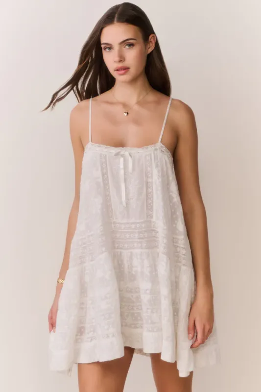 LOVE SHACK FANCY VIONETT DRESS WHITE