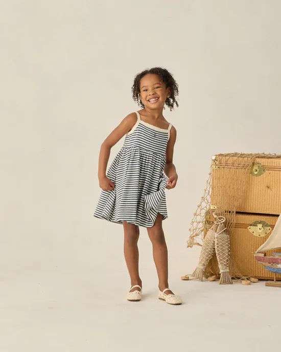 RYLEE &amp; CRU LEA DRESS NAVY STRIPE