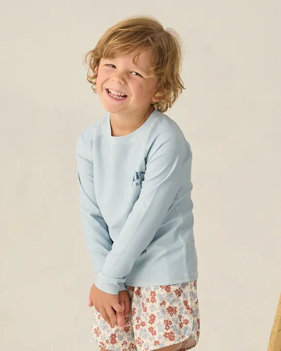 RYLEE &amp; CRU LONG SLEEVE RASHGUARD LIGHT BLUE