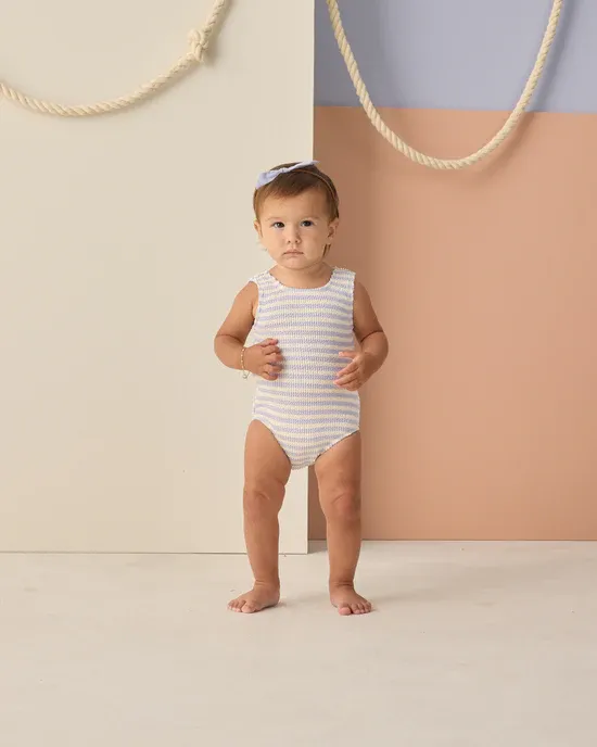 RYLEE &amp; CRU MOXIE ONE-PIECE PERIWINKLE STRIPE