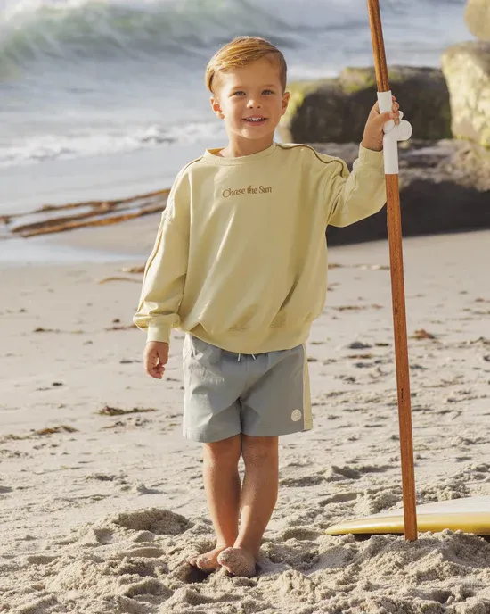 RYLEE &amp; CRU PANELED BOARDSHORT SEA GREEN