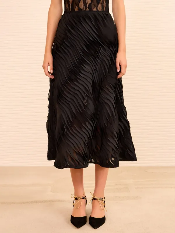 Ulla Johnson Amiko Midi Skirt BLack