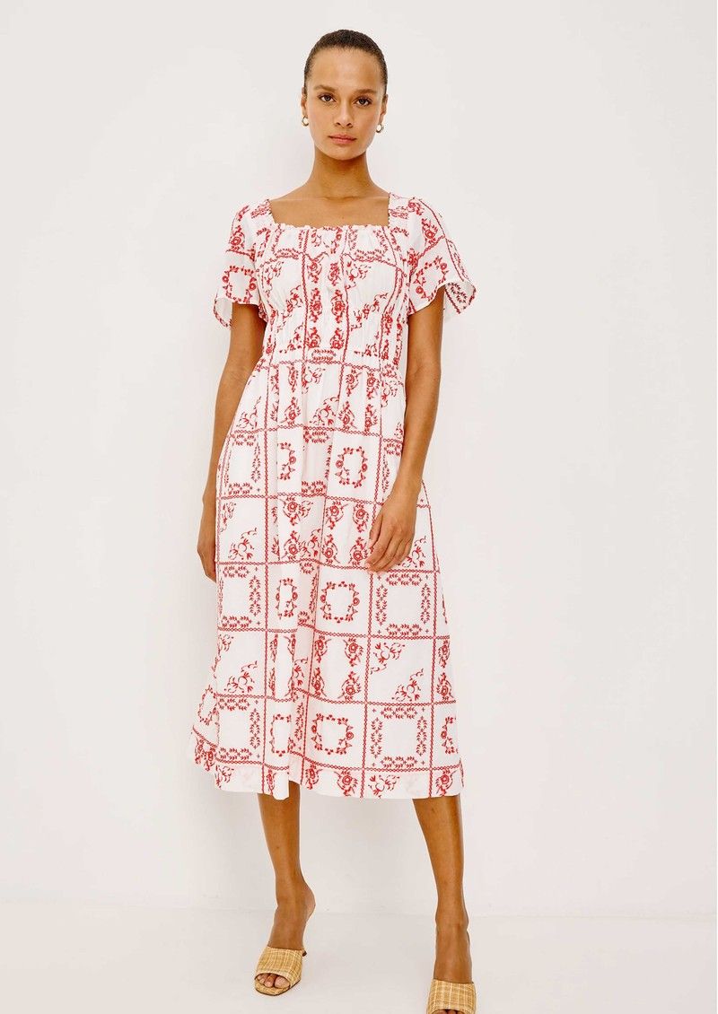 RAILS NANETTE IVORY RED HANDKERCHIEF