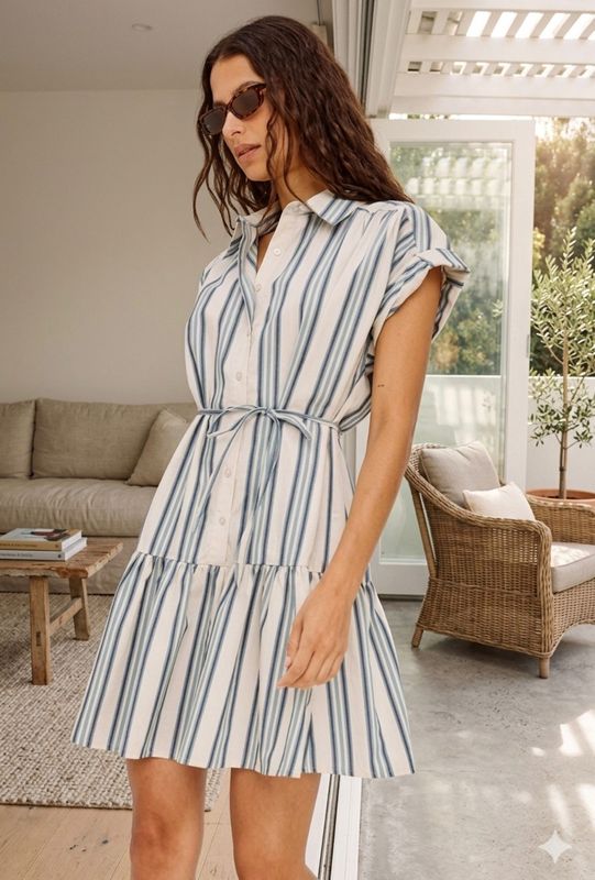 RAILS EVALINE MARSALA STRIPE