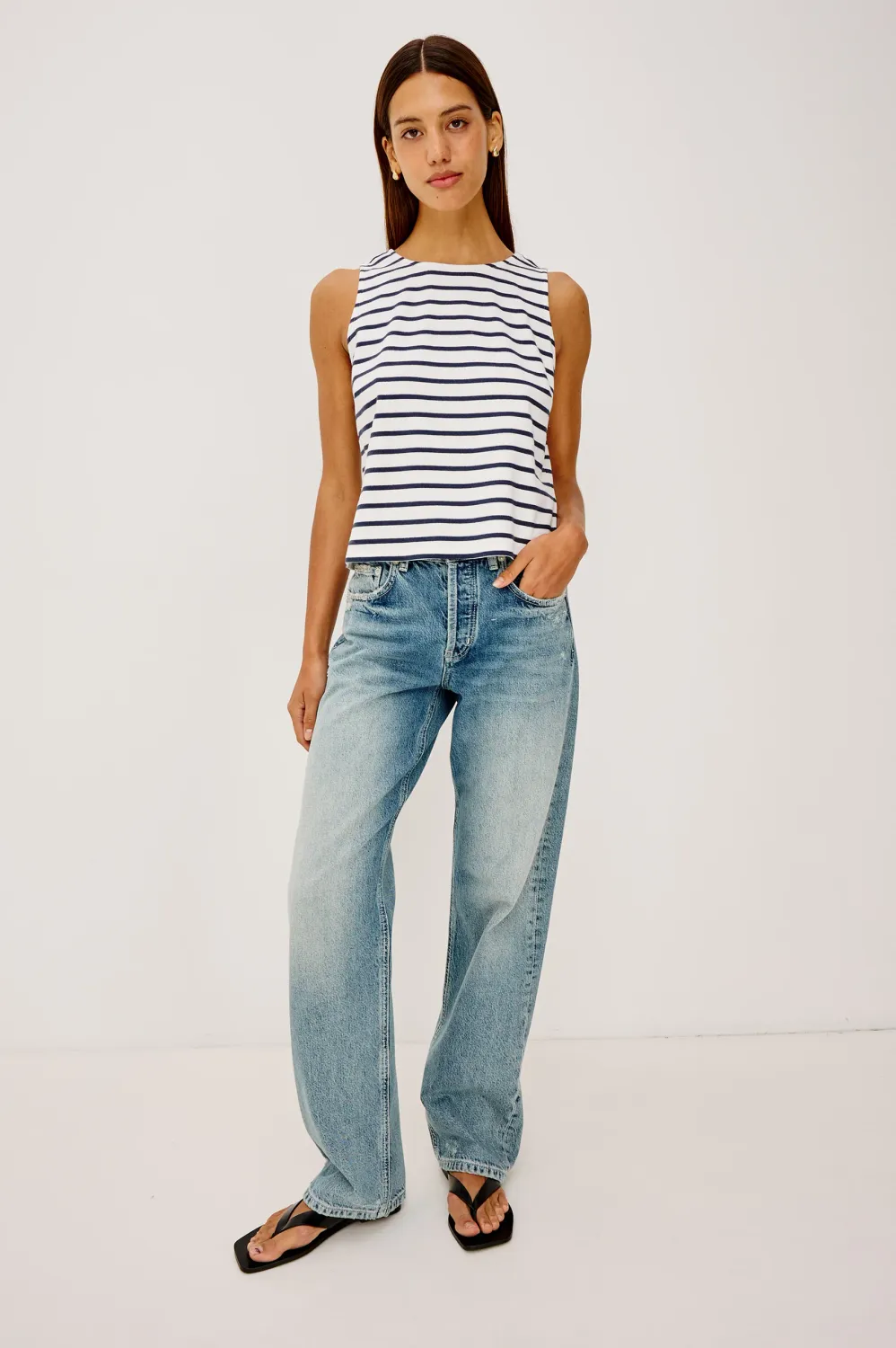 RAILS GRACE IVORY NAVY STRIPE