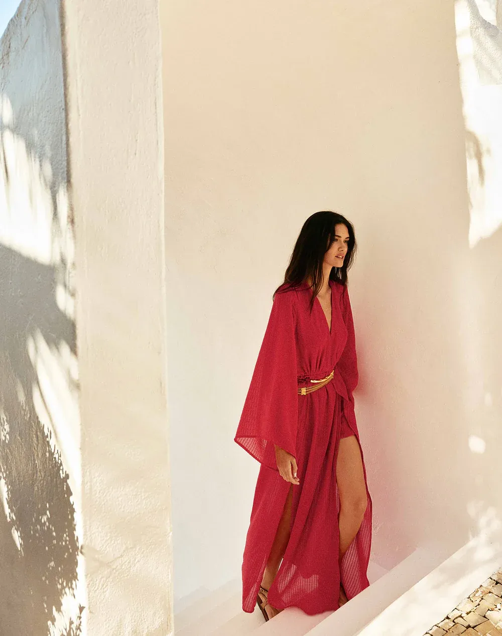 VIX JANET LONG DRESS RED