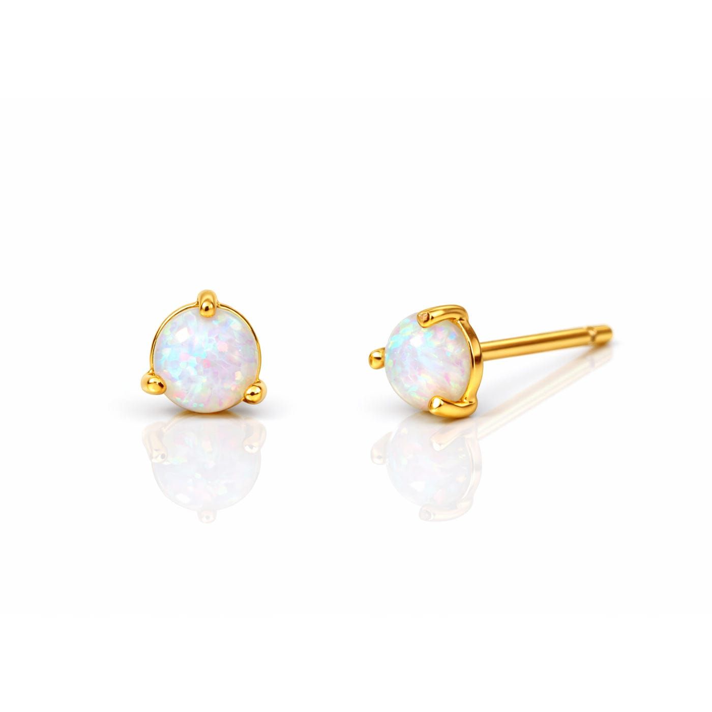 Tai Sterling Silver Opal Stud Light Opal