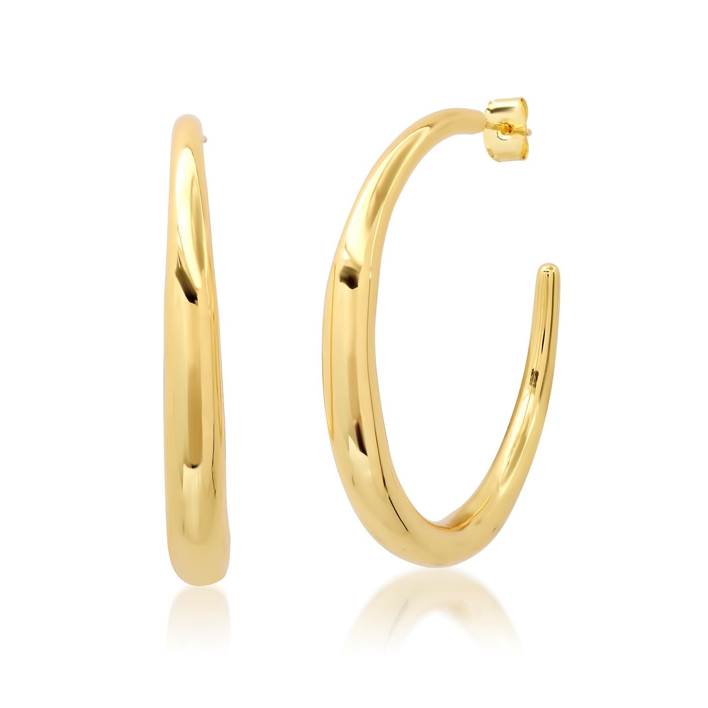 Tai large Thin to Thick Gold Hoops Gold*