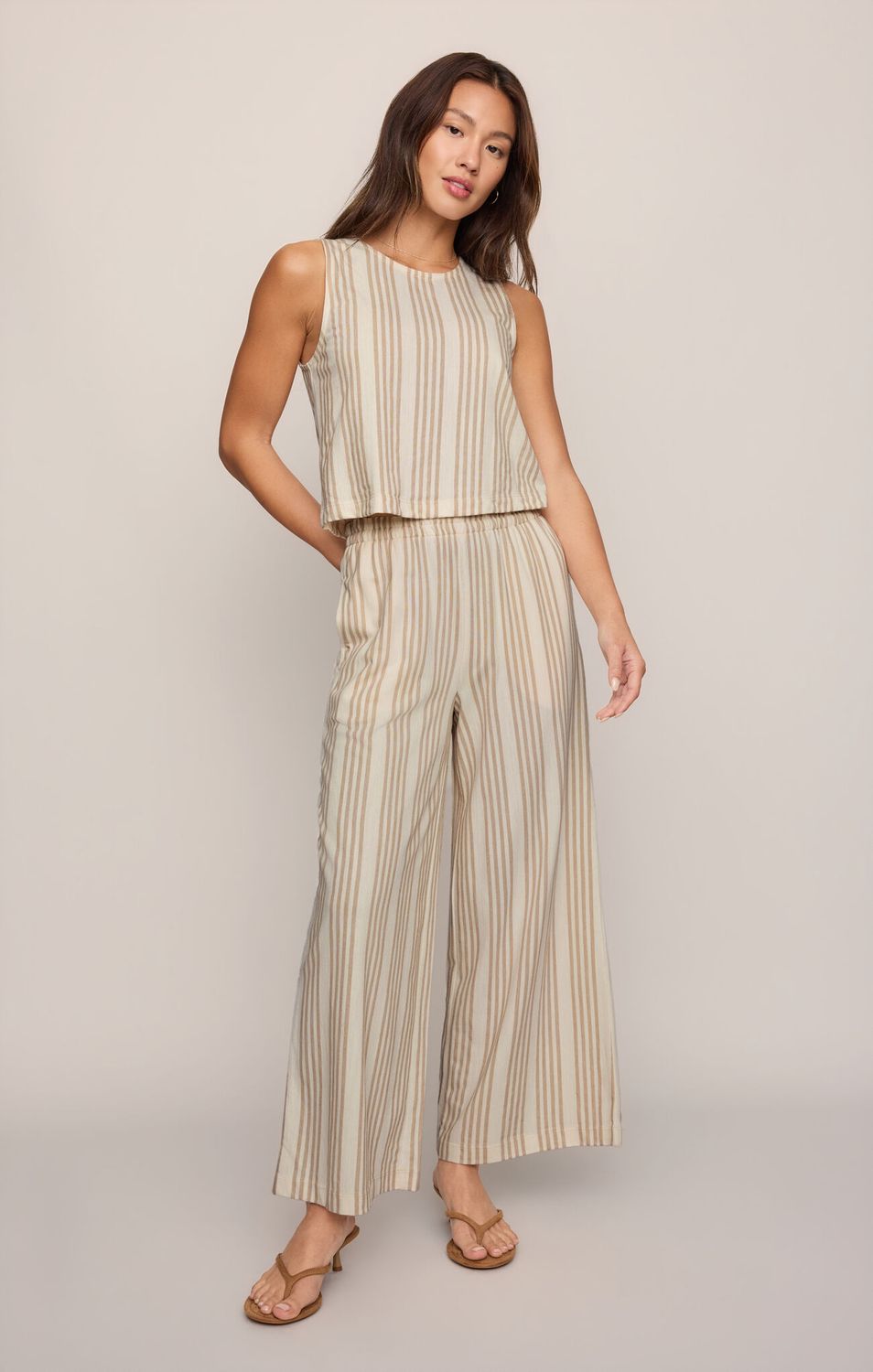 Z Supply Scout Knit Striped Pant Cloud