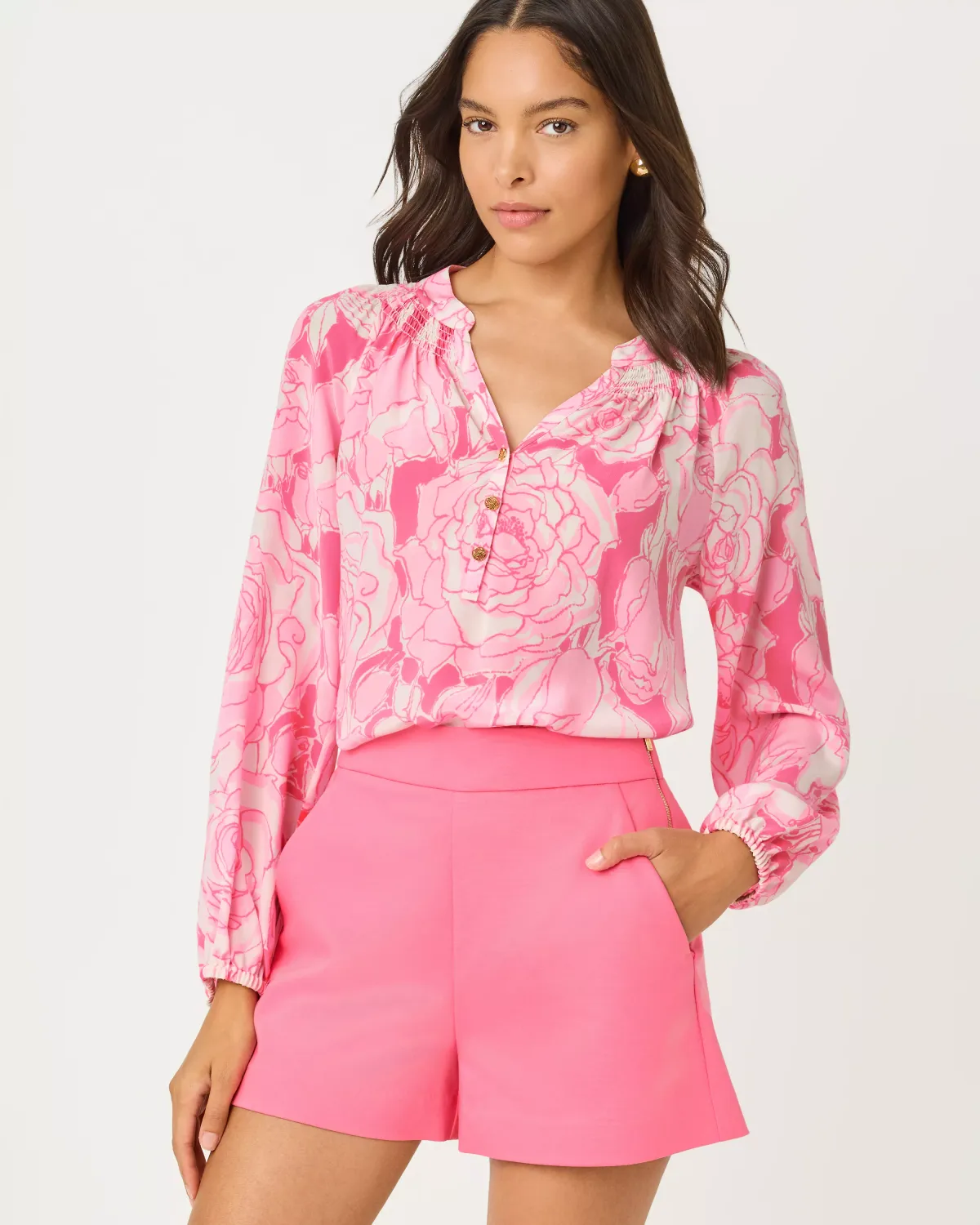 Lilly Pulitzer Sarissa Stretch Short Confetti Pink