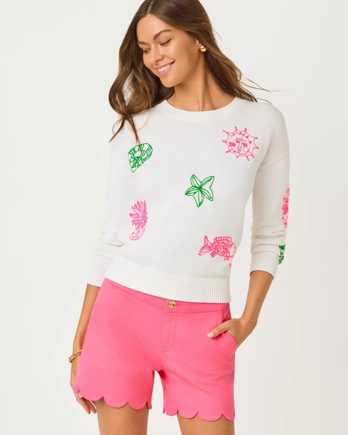 Lilly Pulitzer Buttercup Mid-rise short Cherry Blossom Pink