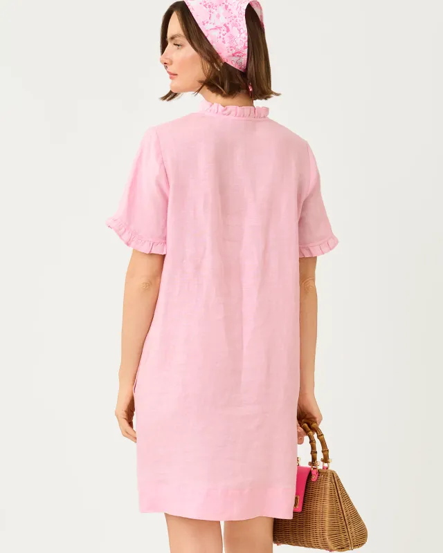 Lilly Pulitzer Scarlette Dress Conch Shell Pink X Resort White