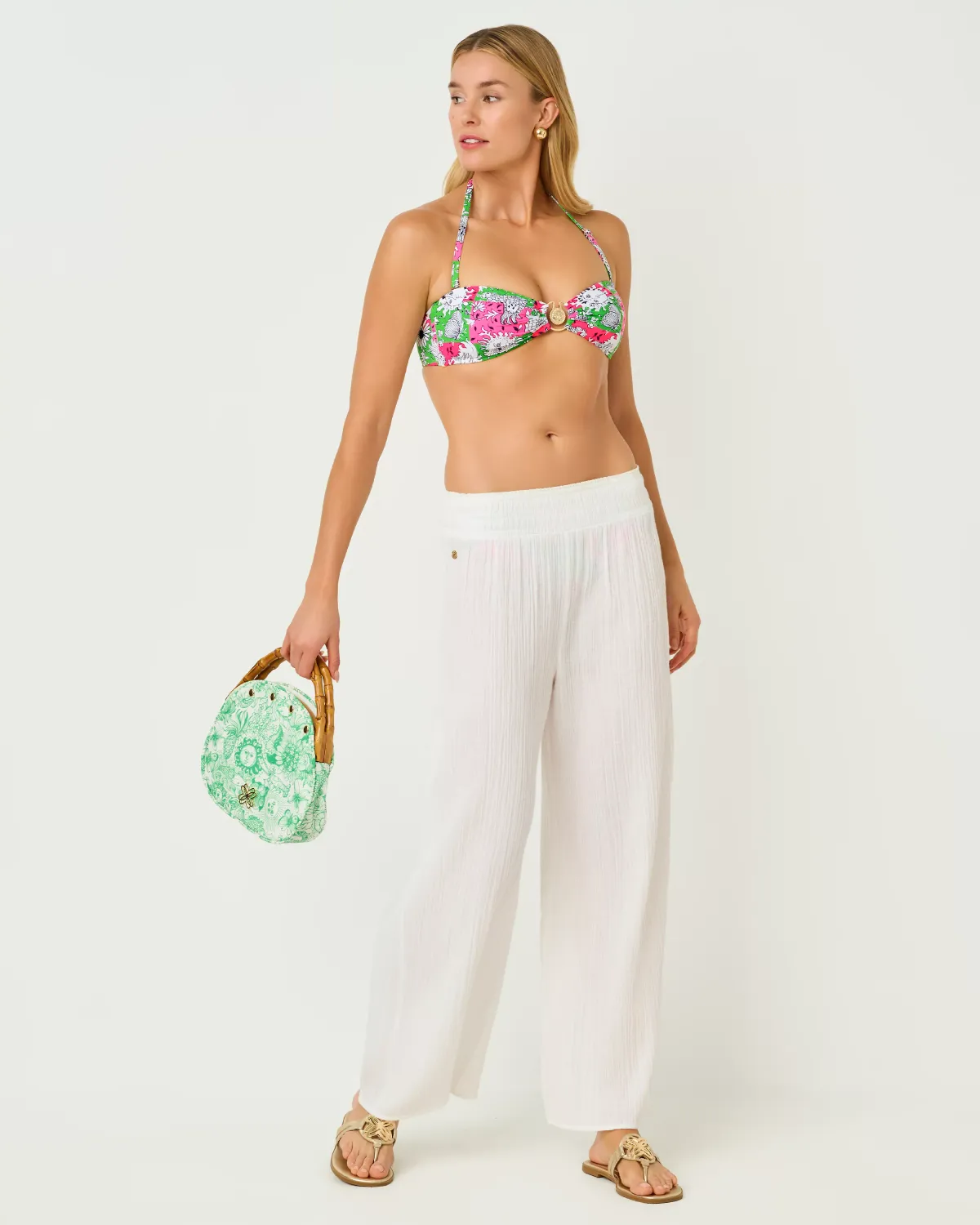 Lilly Pulitzer Enzo Pant Coverup Resort White