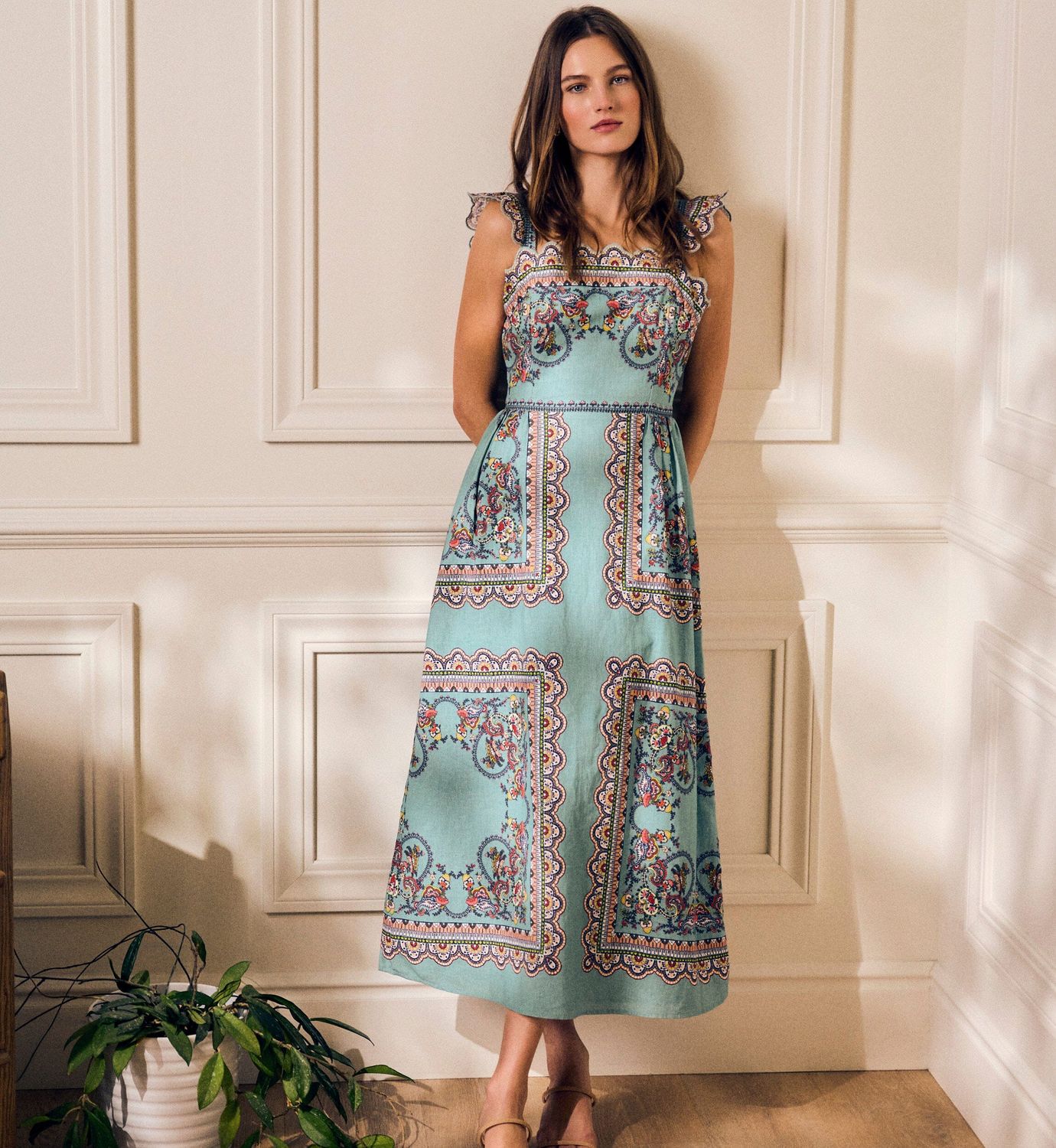 CLEOBELLA VERONIQUE ANKLE DRESS BLEURA PRINT