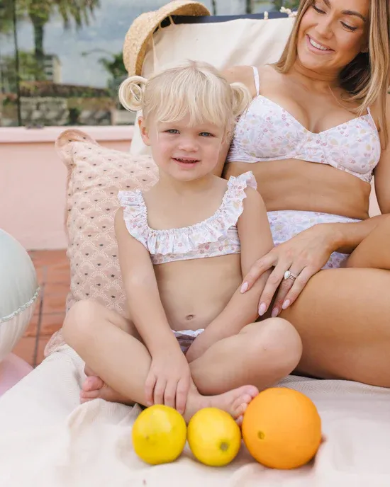 RYLEE &amp; CRU GIANA BIKINI SUMMER GARDEN IVORY