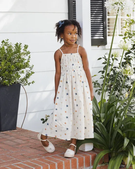 RYLEE &amp; CRU DELIA DRESS STARS NATURAL