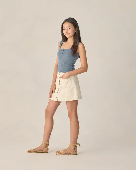 RYLEE &amp; CRU DENVER MINI SKIRT NATURAL NATURAL