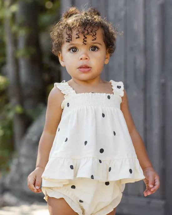 RYLEE &amp; CRU LALA SET POLKA DOT NATURAL