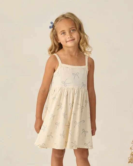RYLEE &amp; CRU LEA DRESS SAILOR BOWS NATURAL
