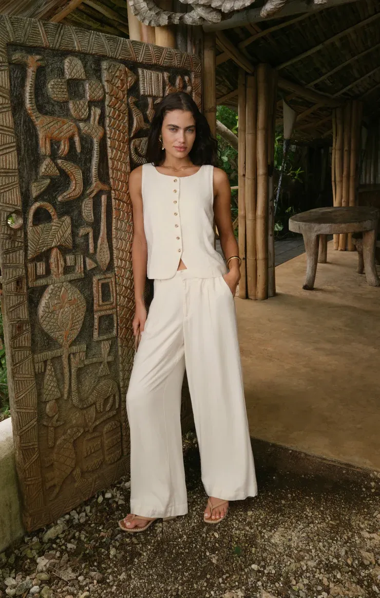 Z Supply Overlook Linen Pant Cloud