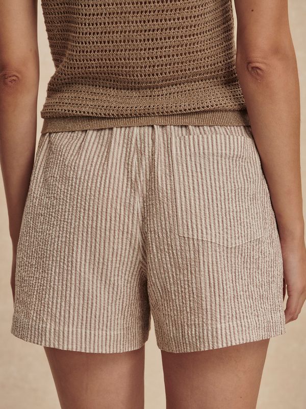 Varley Darina Short 4 Birch Taupe Stripe