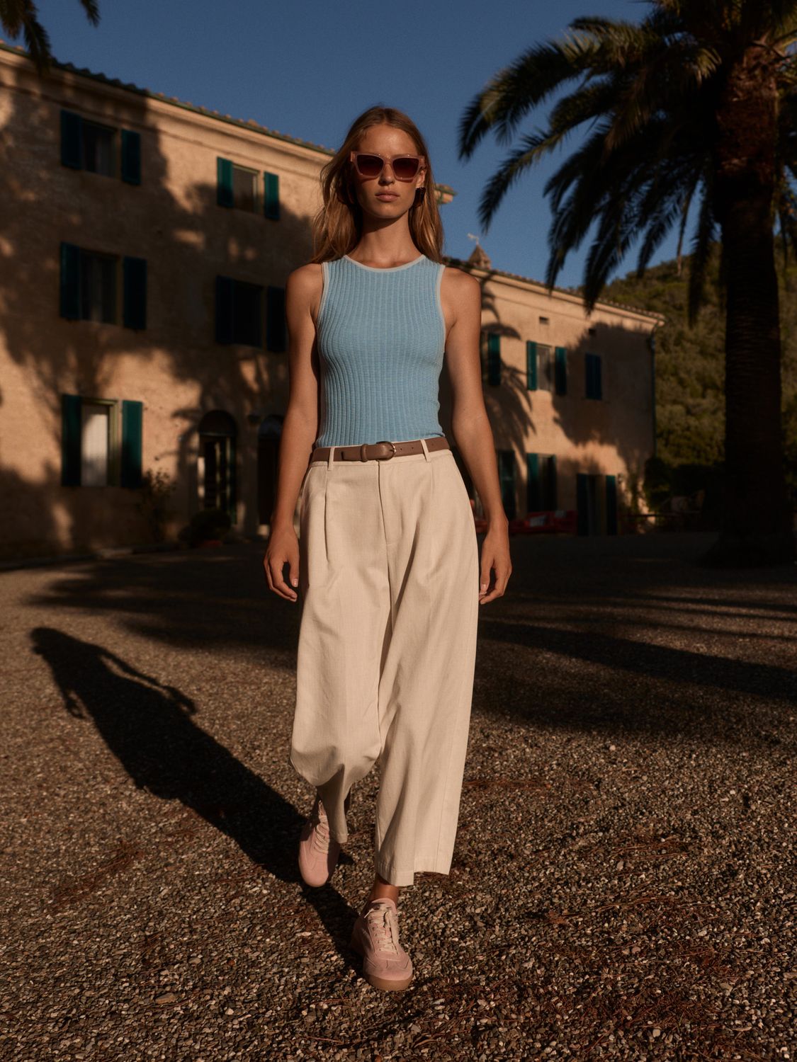 Varley Ellison Crop Wide Leg 24 Birch Marl