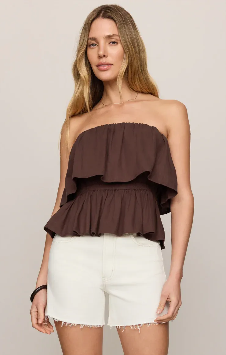 Z Supply Mabel Top Chocolate Cherry