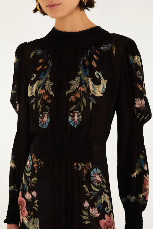 FARM RIO NATALIA BLACK MINI DRESS