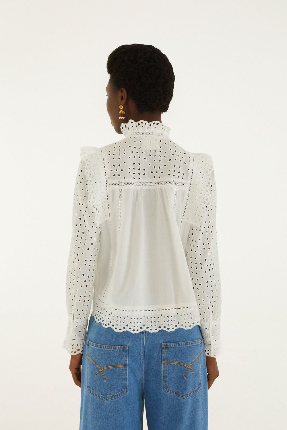 FARM RIO LONGE SLEEVE BLOUSE ENGLISH