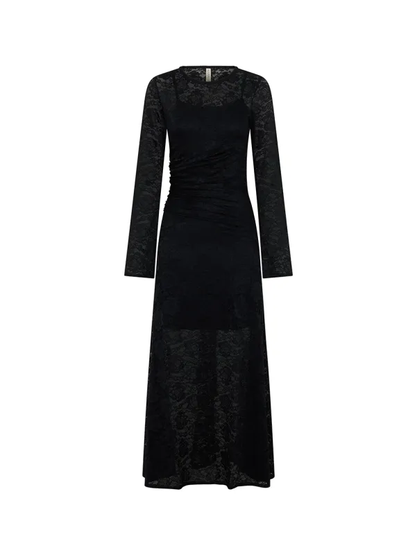 Kivari Bonnie Lace Maxi Dress BLACK